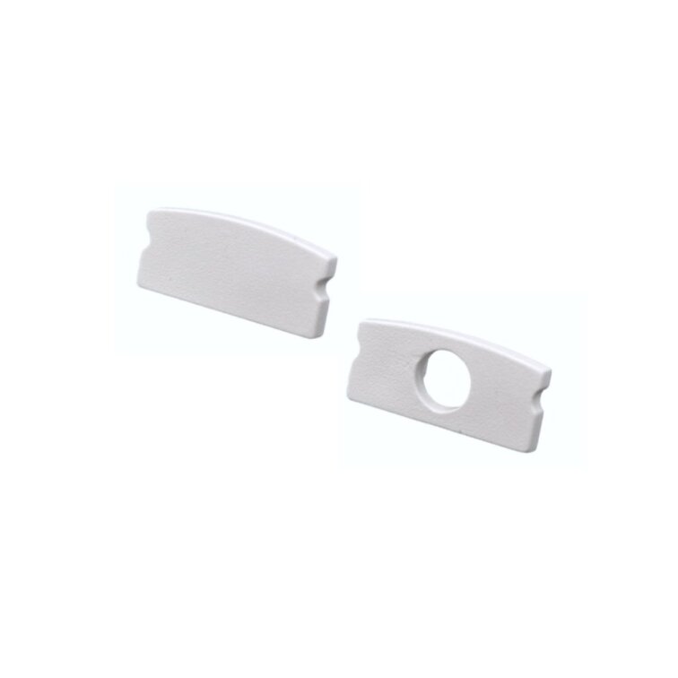 Koncovky pre LED lištu povrch. - SIMPLE biele (2ks)