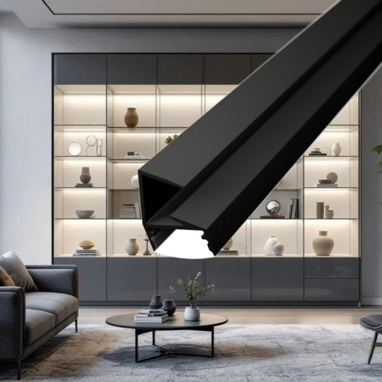 LED lišta na sklenené police GLASS SHELF - čierna