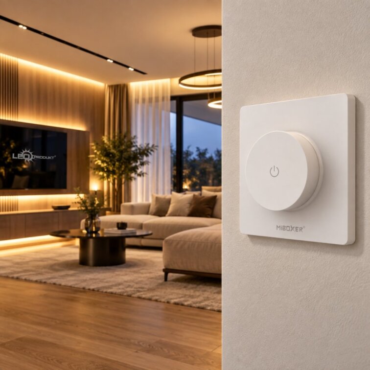 Nástenný otočný TRIAC stmievač 230V, 2,4 GHz - WIFI