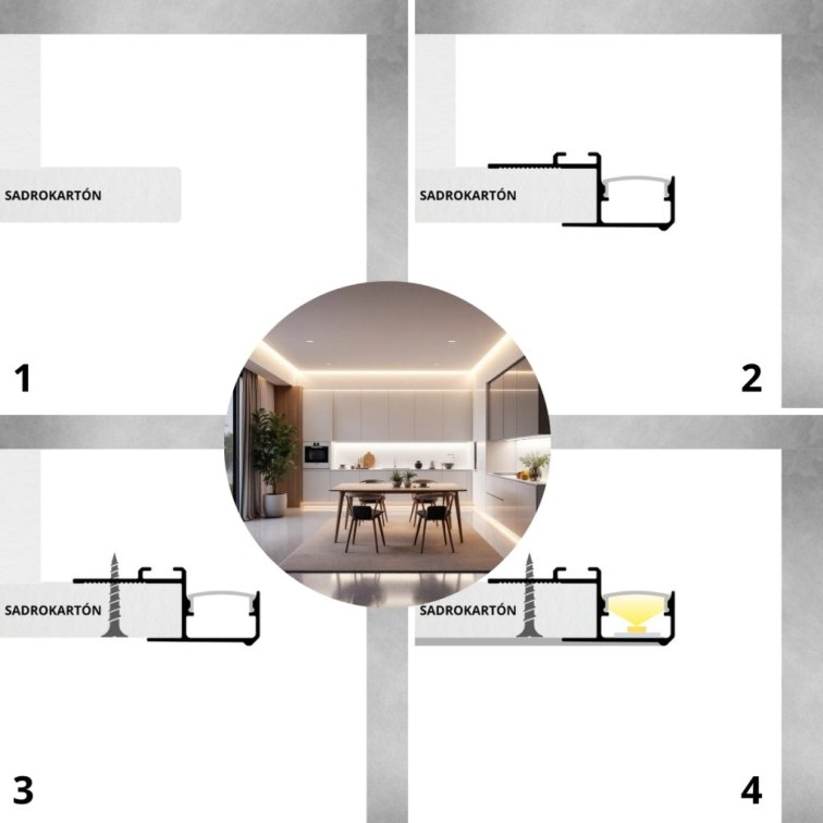 LED lišta CEIL-GLOW biela