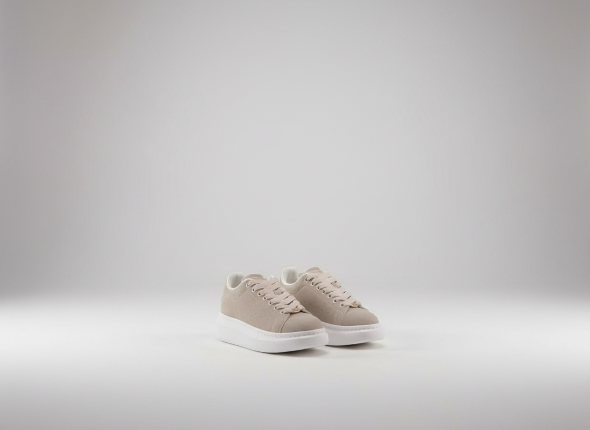 OLAVOGA MERLO Dámské Béžové Tenisky s Zlatými Detaily