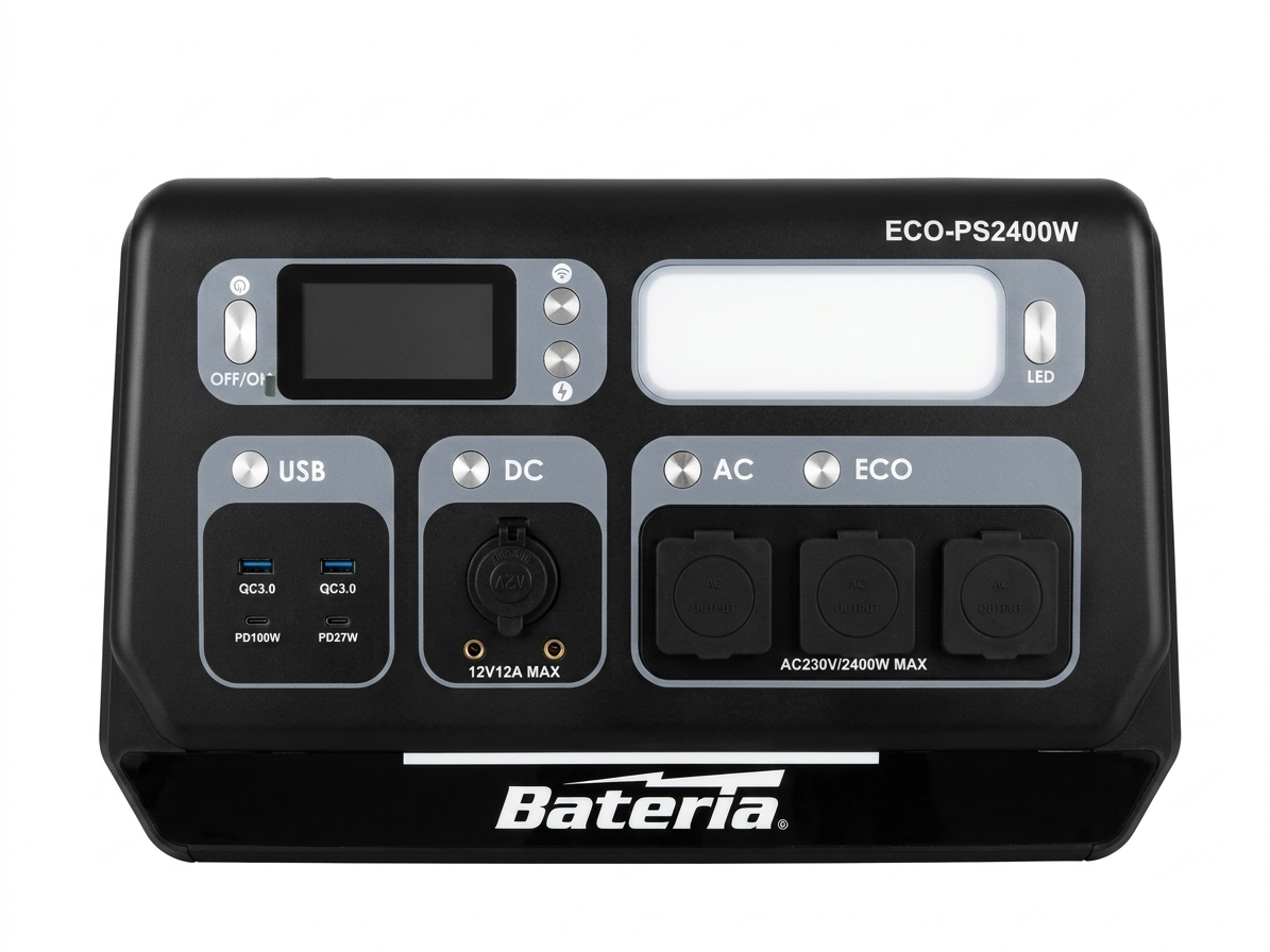 Nabíjecí stanice 2400W se skládacím panelem 200 Wp
