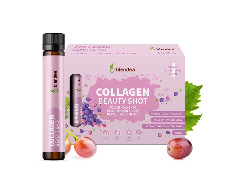 Collagen Beauty Shot s kyselinou hyalurónovou a zinkom 14x 25 ml