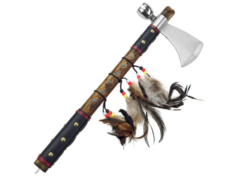 Indiánský tomahawk "PEACEFUL EAGLE" s dýmkou míru