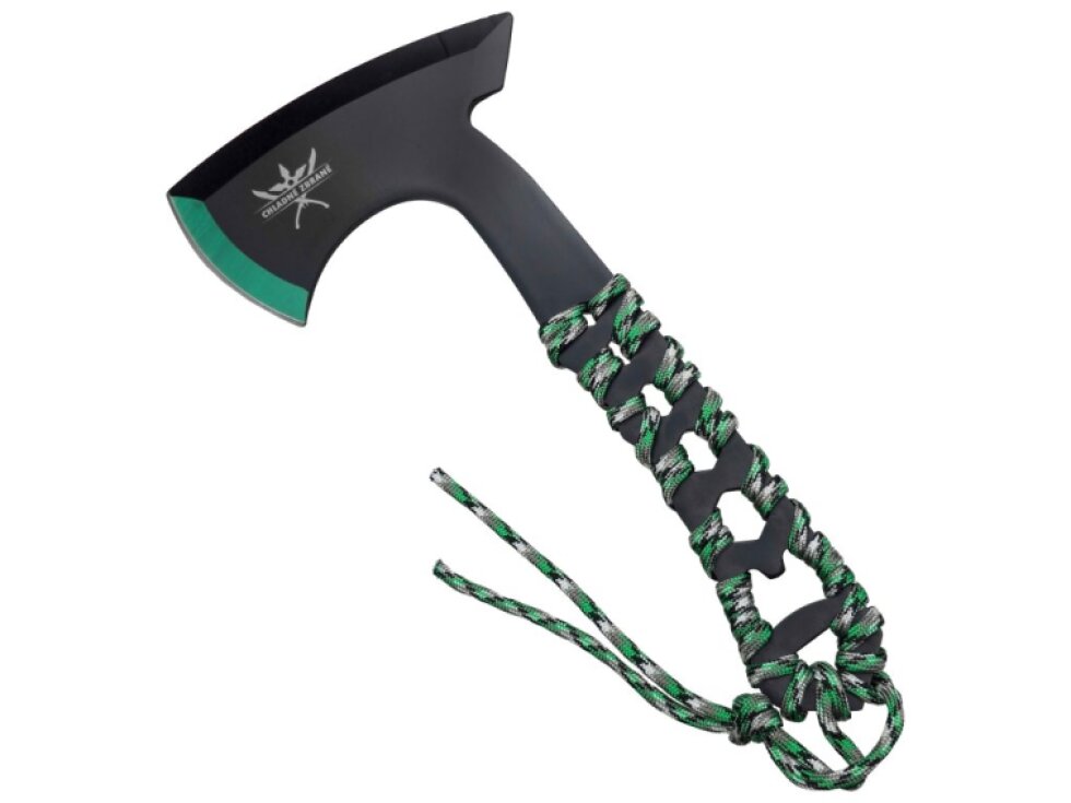 Outdoorová sada "GREEN TOOL SET" Sekera, nůž a svítilna