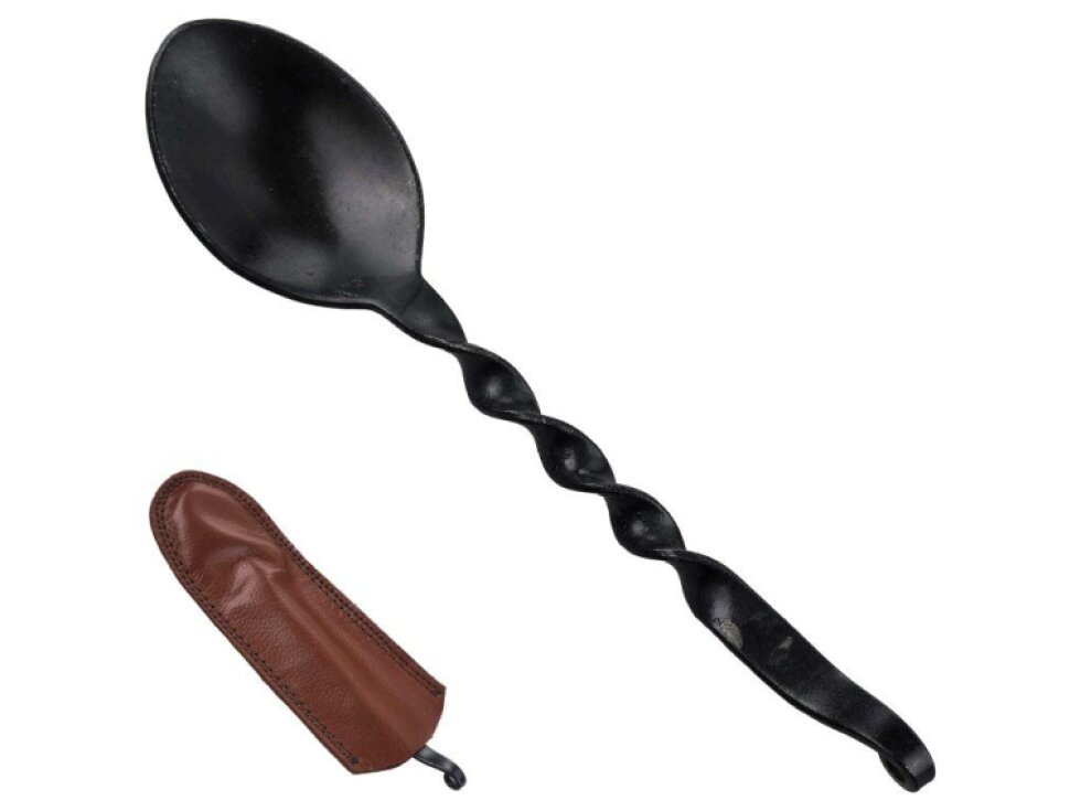 Kovaná lžíce "FORGECRAFT SPOON" s koženým pouzdrem