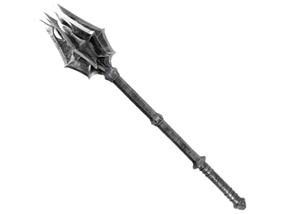 Masivní Sauronův palcát "THE MACE OF SAURON" s plaketou - Pán Prstenů