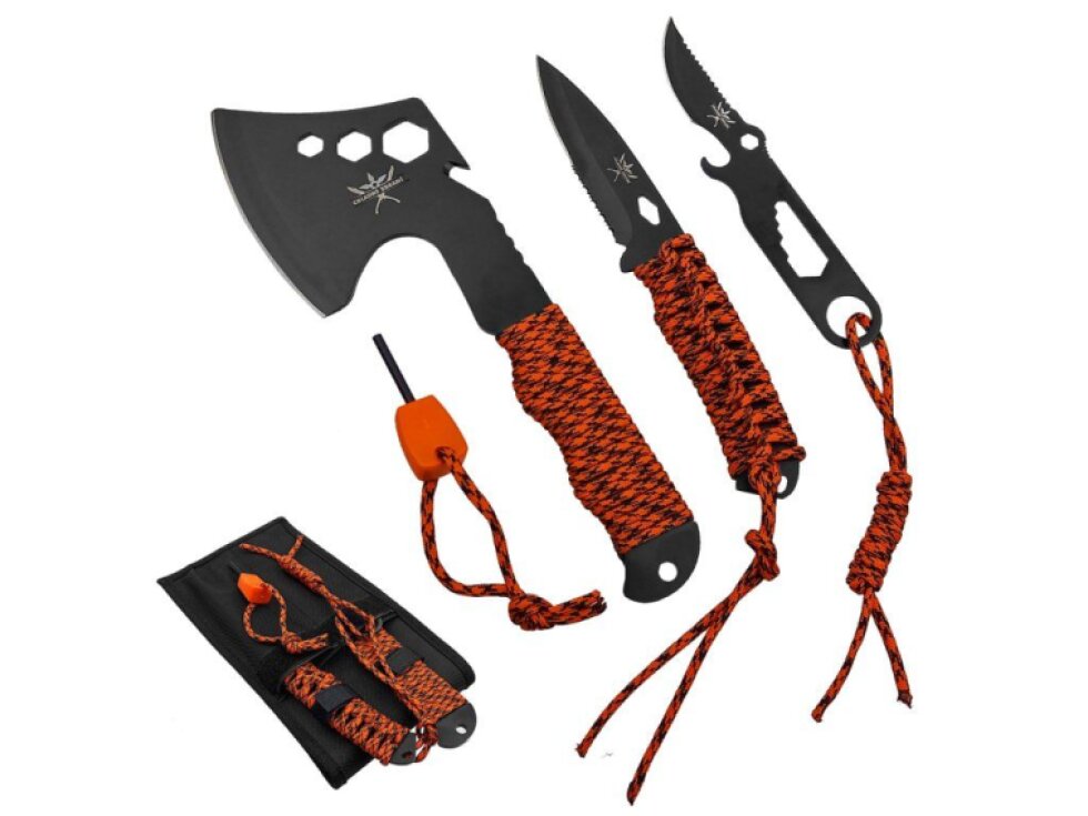 Outdoorová výbava "OUTDOOR ORANGE" taktická / sada 4 kusů