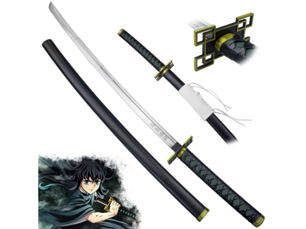 Nichirin katana "MUICHIRO TOKITO" s opaskovým závěsem - Demon Slayer