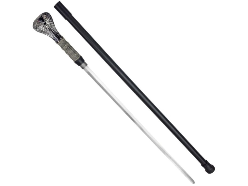 Vycházková hůl "COBRA CANE" se skrytou čepelí