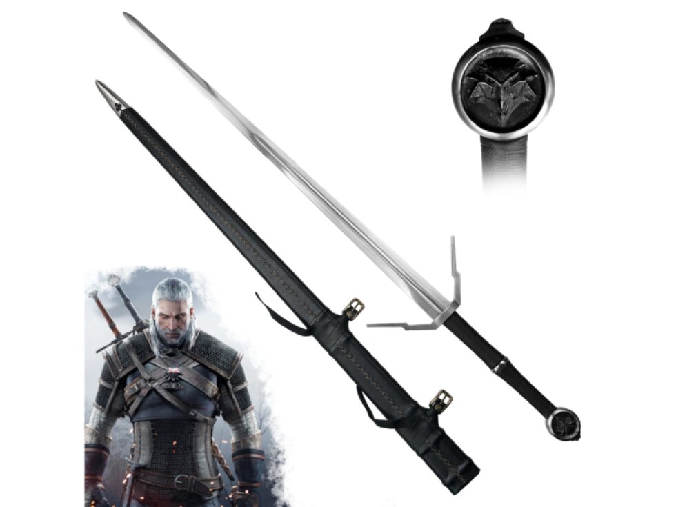 Zaklínačský střírbný meč "GRIFFIN SILVER SWORD" s pochvou - Zaklínač