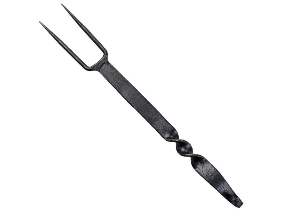 Kovaná vidlička "CAMPFORGE FORK" s koženým pouzdrem
