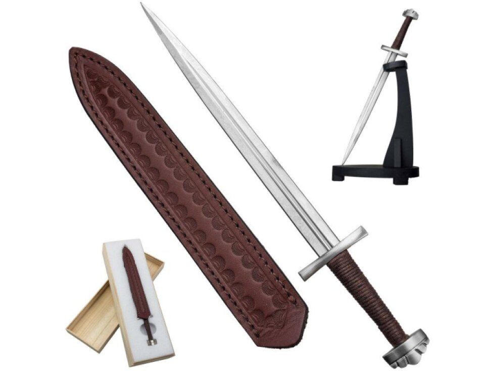 Miniatura vikingského meče "JARL'S BLADE" se stojánkem