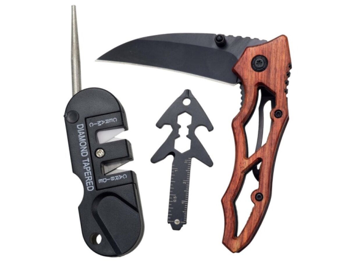 Dárková sada "HANDY GEAR" Nůž, brousek, multitool
