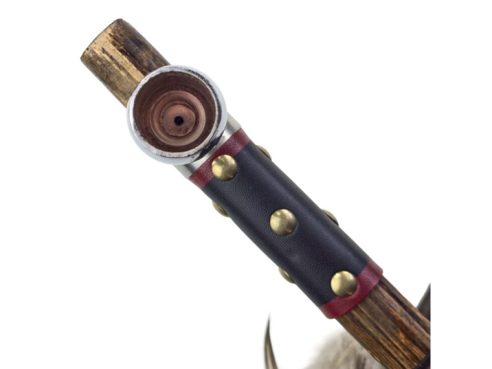 Indiánský tomahawk "PEACEFUL EAGLE" s dýmkou míru