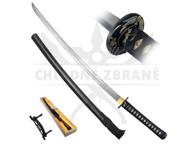 Japonská královská katana "AKITSUZAKI" s bohatým příslušenstvím