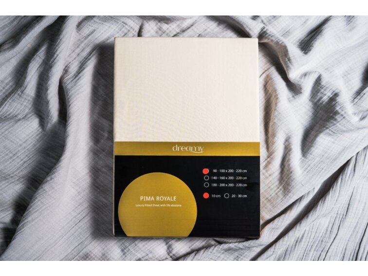 Prostěradlo Dreamy PIMA Royale Natur, 30 cm