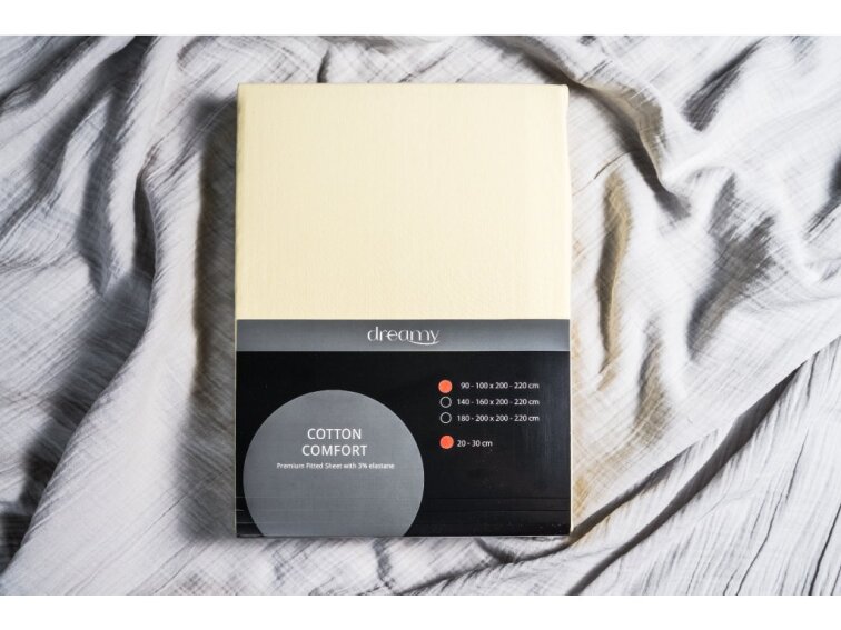 Prostěradlo Dreamy Cotton Comfort Sunlight, 30 cm