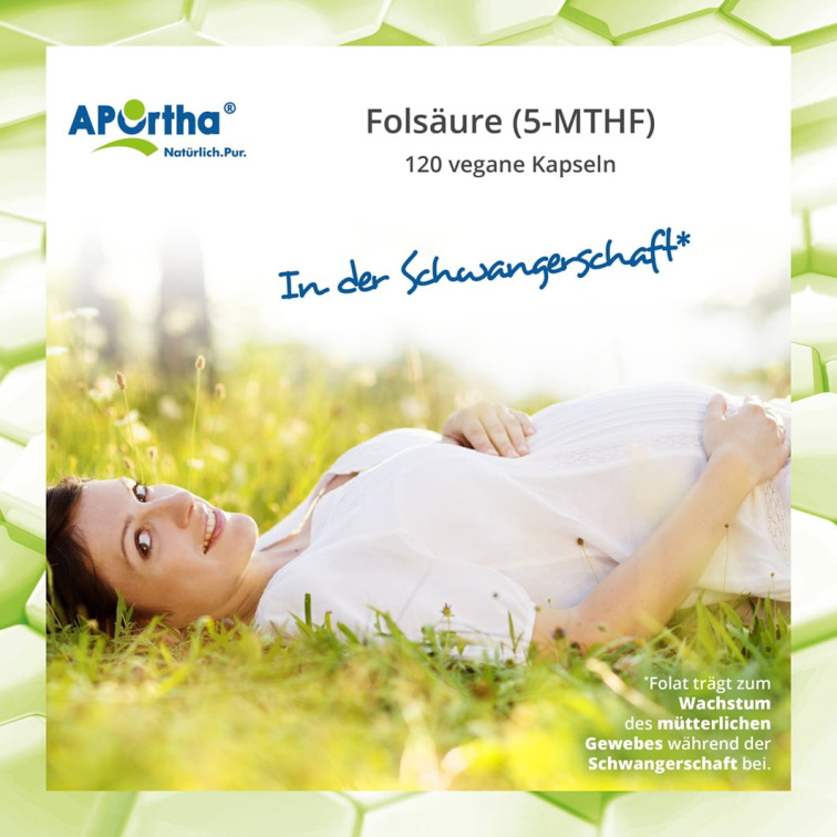 Aportha 5-MTHF folát 300 µg - kyselina listová - 120 veganských kapslí