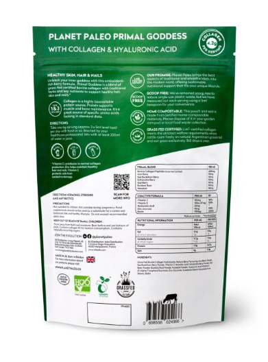 PLANET PALEO - Primal Goddess - Hydrolyzovaný hovězí kolagen pro zdravou pokožku 210 g