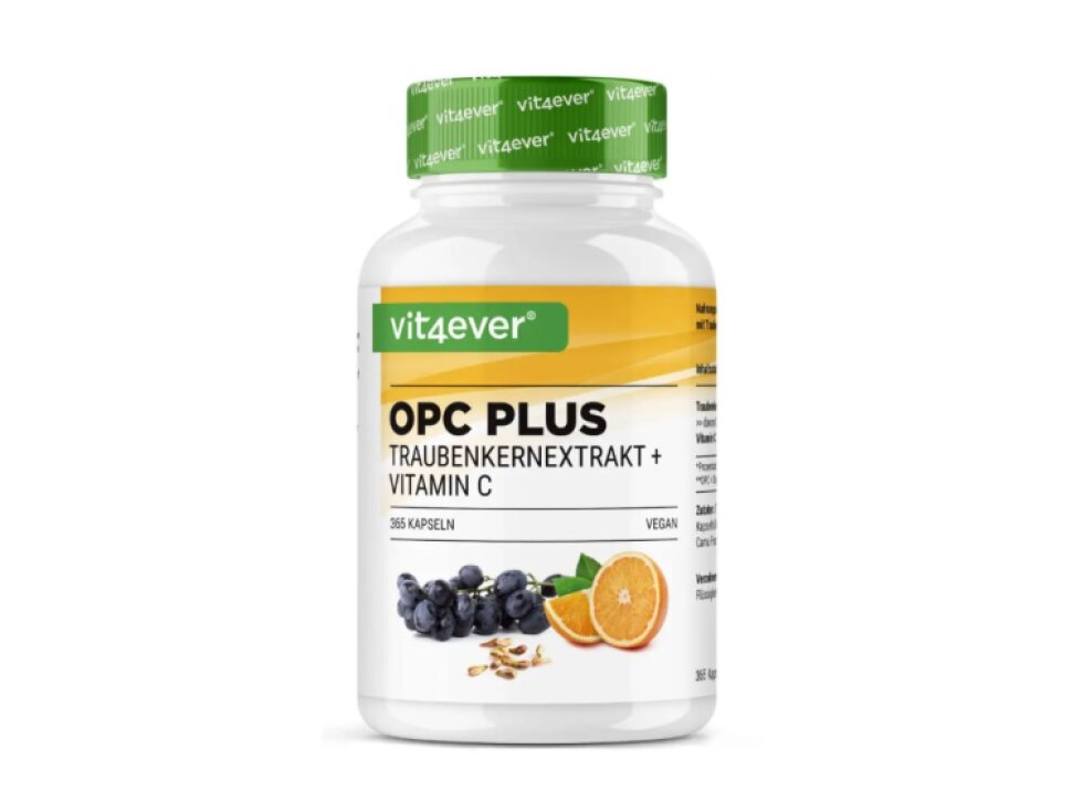 Vit4ever OPC extrakt z hroznových jadierok s vitamínom C, 365 kapsúl