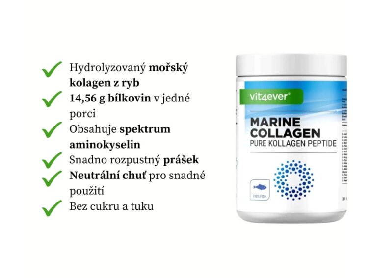 Vit4ever Marine collagen - mořský kolagen 500g