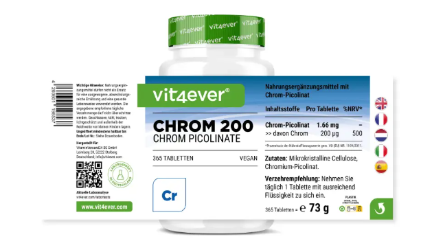 Vit4ever Chrom 200 mcg, 365 tablet