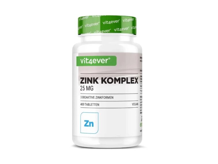 Vit4ever Zink Komplex, Zinek se 3 bioaktivními formami, 25 mg, 365 tablet