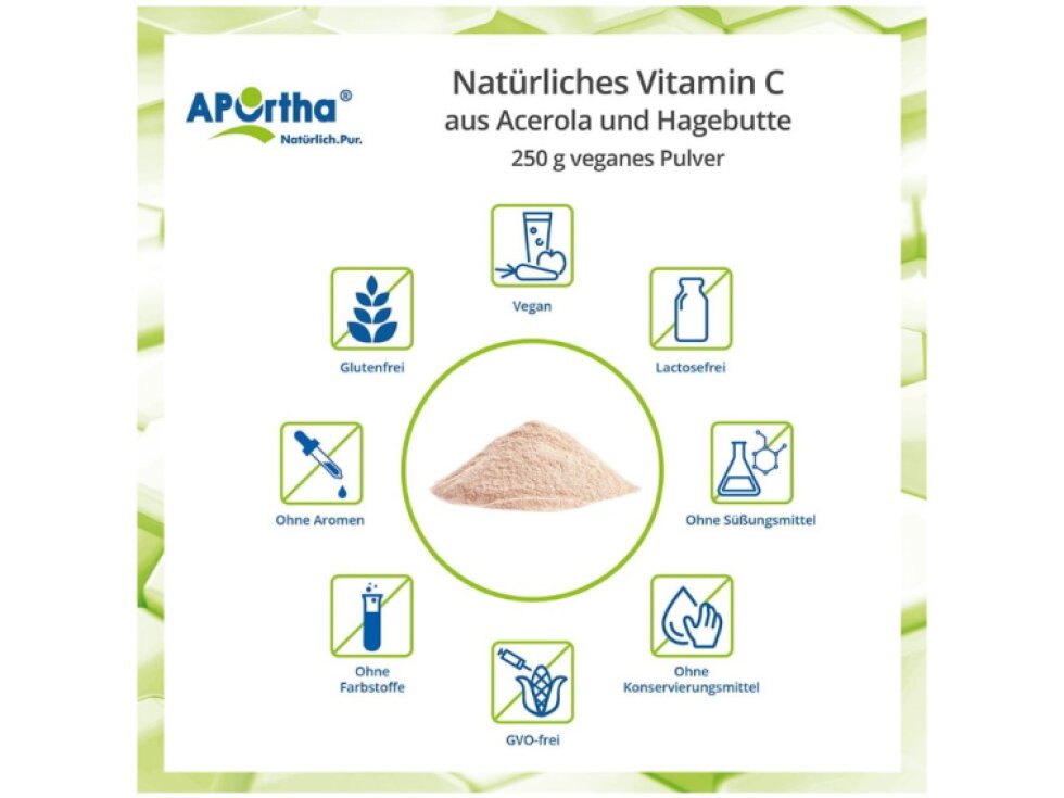 Aportha přírodní vitamin C 250g