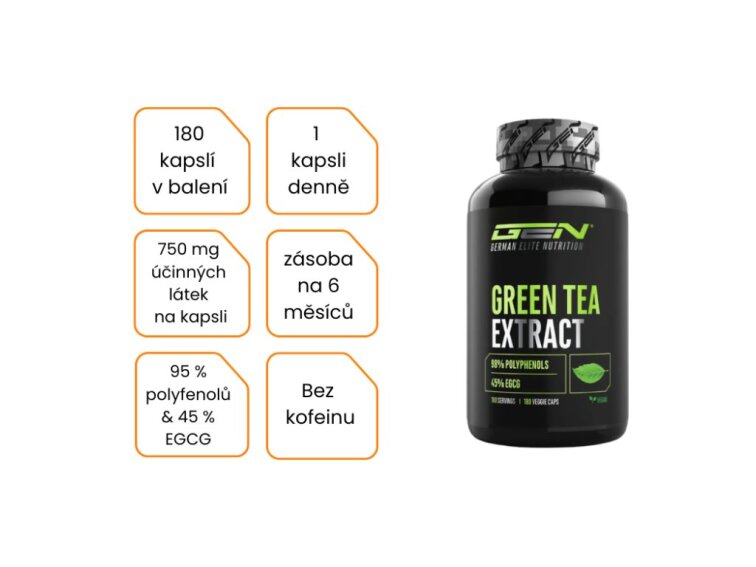 GEN Green Tea Extract - 180 veganských kapslí