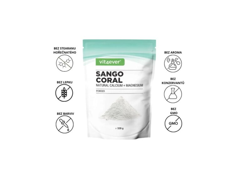 Vit4ever Sango Sea Coral – přírodní vápník a hořčík z mořského korálu, 320 g