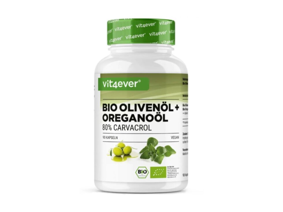 Vit4ever Organický olivový a oreganový olej - 90 kapsúl
