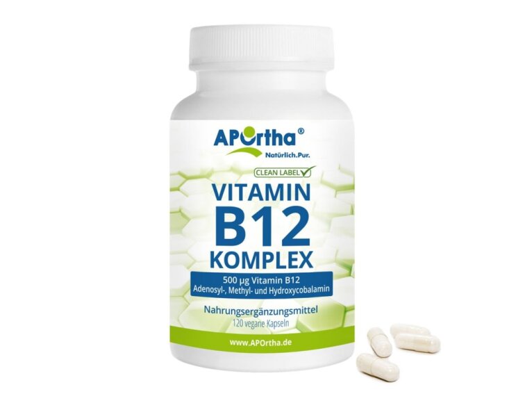 Aportha vitamin B12 komplex, 120 kapslí