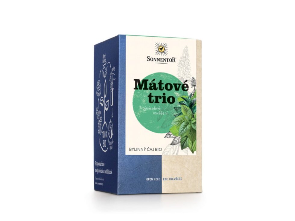 Sonnentor Mátové trio bio 21,6 g porcovaný dvoukomorový