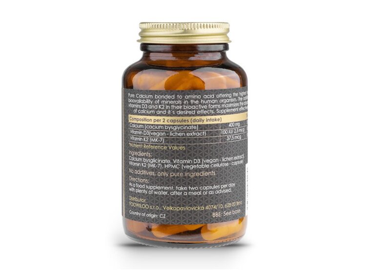 Naturlabs Vápník chelátový + D3 + K2, 90 kapslí