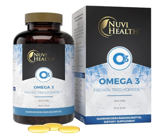Nuvi Health Omega 3, EPA 500mg + DHA 250mg, 240 kapslí