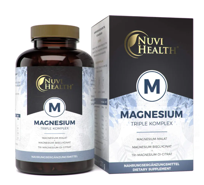Nuvi Health Magnesium Triple Complex, horčík 750 mg, 240 kapsúl