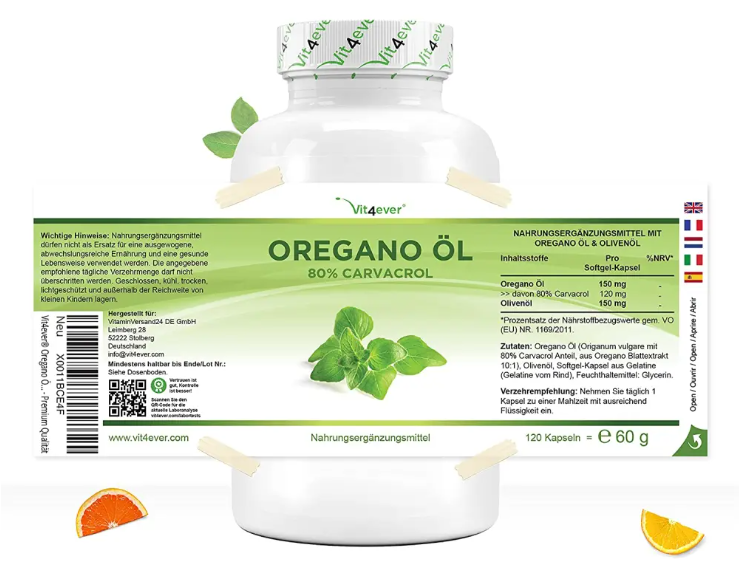 Vit4ever Oreganový olej v kapsuliach - 80% karvakrol
