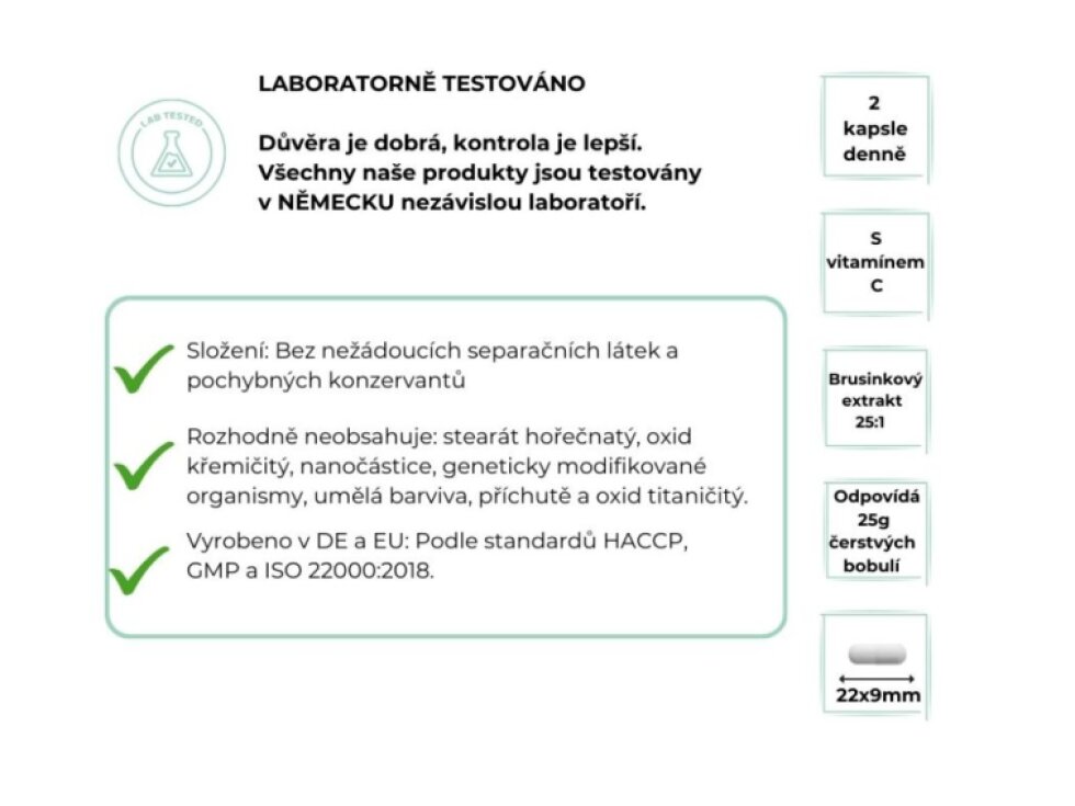 Vit4ever Brusinky s vitamínem C - 365 kapslí