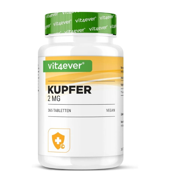 Vit4ever Meď, glukonát meďnatý 2 mg, 365 tabliet