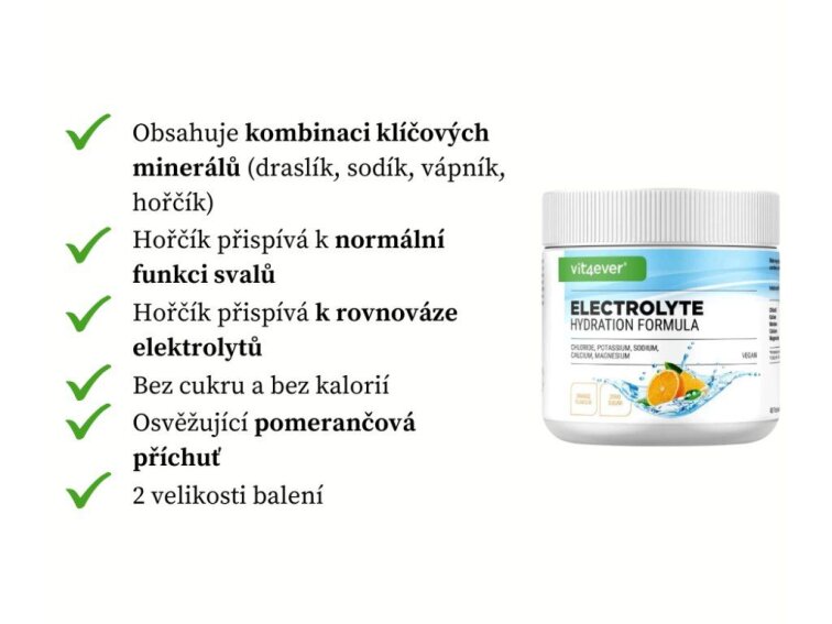 Vit4ever Electrolyte Komplex - Elektrolyt komplex s příchutí pomeranče