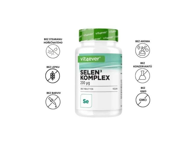 Vit4ever Selen Komplex, 200 µg, 365 tablet
