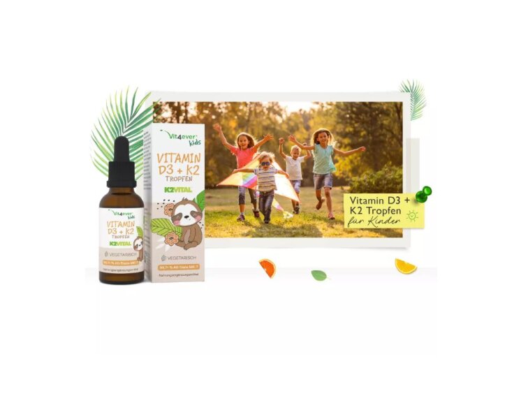 Vit4ever Vitamin D3 + K2 pro DĚTI - kapky 10ml