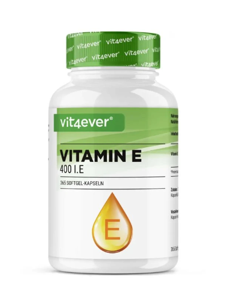 Vit4ever Vitamin E 400 IU - 365 gelových kapslí