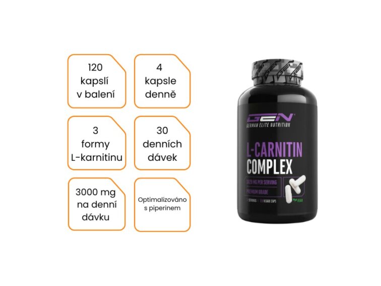 GEN L-Carnitin complex - karnitin, 120 kapslí