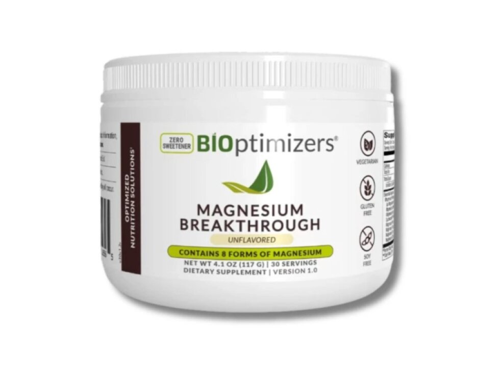 BiOptimizers Magnesium Breakthrough - prémiový komplex horčíka v prášku (bez príchute) 117 g