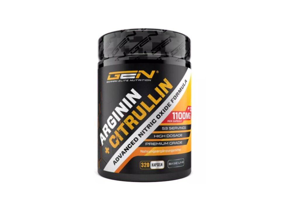 GEN L-arginin + L-citrulin 1100 mg, 320 kapslí