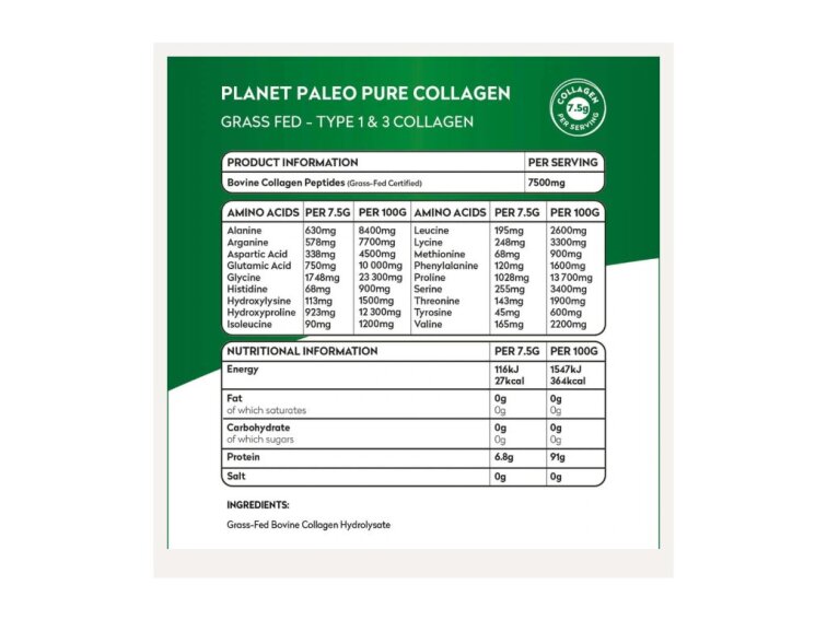 PLANET PALEO Pure Collagen - Hydrolyzovaný hovězí kolagen
