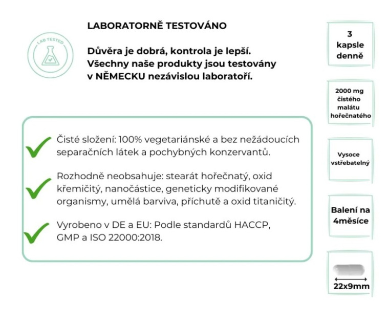 Vit4ever Magnesium Malat, 365 kapslí