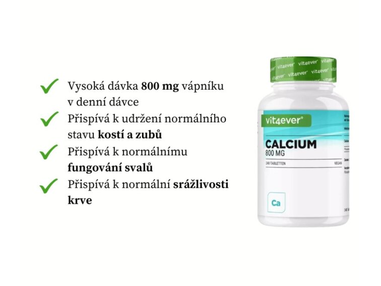 Vit4ever Vápník 800 mg - 240 tablet